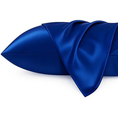 Satin-Kissenbezug Dunkelblau 60 x 70 cm Standard-Kissengröße - Silky satin pillowcase