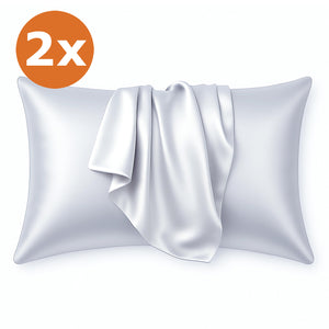 2 STÜCKS - Satin-Kissenbezug Fuchsia 60 x 70 cm Standard-Kissengröße - Silky satin pillowcase