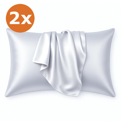 2 STÜCKS - Satin-Kissenbezug Fuchsia 60 x 70 cm Standard-Kissengröße - Silky satin pillowcase