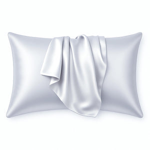 Satin-Kissenbezug Silbergrau 60 x 70 cm Standard-Kissengröße - Silky satin pillowcase