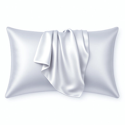 Satin-Kissenbezug Silbergrau 60 x 70 cm Standard-Kissengröße - Silky satin pillowcase