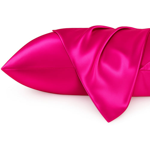 Satin-Kissenbezug Fuchsia 60 x 70 cm Standard-Kissengröße - Silky satin pillowcase