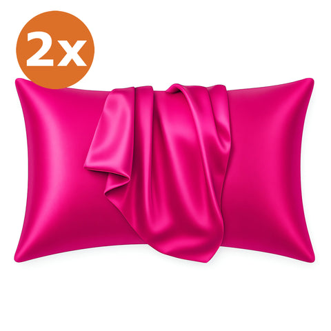 2 STÜCKS - Satin-Kissenbezug Türkisblau 60 x 70 cm Standard-Kissengröße - Silky satin pillowcase