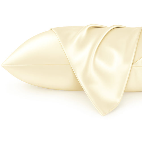 Satin-Kissenbezug Elfenbein 60 x 70 cm Standard-Kissengröße - Silky satin pillowcase