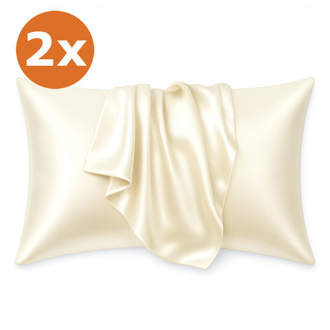 2 STÜCKS - Satin-Kissenbezug Fuchsia 60 x 70 cm Standard-Kissengröße - Silky satin pillowcase