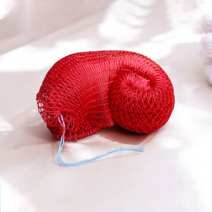 Afrikanischer Schwamm / Net sponge - traditioneller African Sapo Sponge - Rot