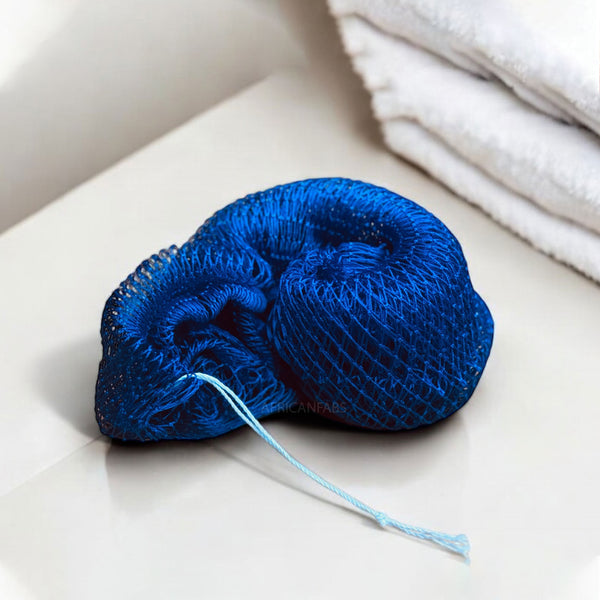 Afrikanischer Schwamm / Net sponge - traditioneller African Sapo Sponge - Blau