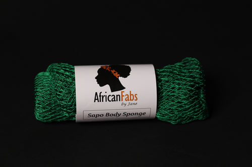 Afrikanischer Schwamm / Net sponge - traditioneller African Sapo Sponge - Kompakte Größe - Grün