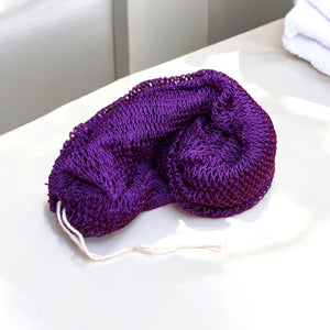 Afrikanischer Schwamm / Net sponge - traditioneller African Sapo Sponge - Lila