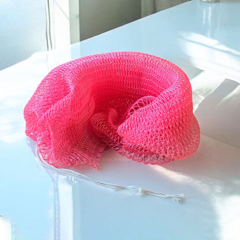 Afrikanischer Schwamm / Net sponge - traditioneller African Sapo Sponge - Rosa