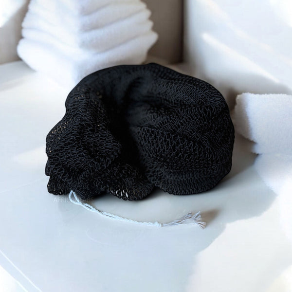 Afrikanischer Schwamm / Net sponge - traditioneller African Sapo Sponge - Schwarz