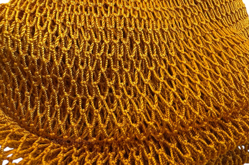 Afrikanischer Schwamm / Net sponge - traditioneller African Sapo Sponge - Senf