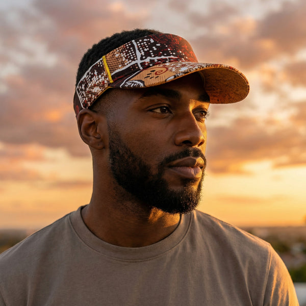 Afrikanischer Print Sonnenschutzkappen - Braun