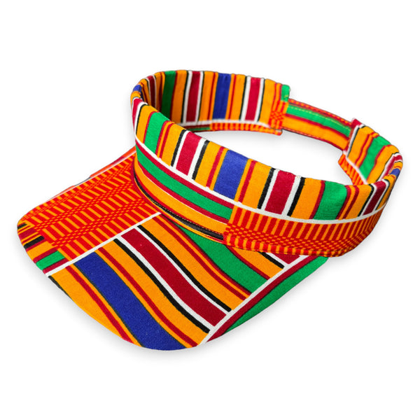 Afrikanischer Print Sonnenschutzkappen - Orange kente