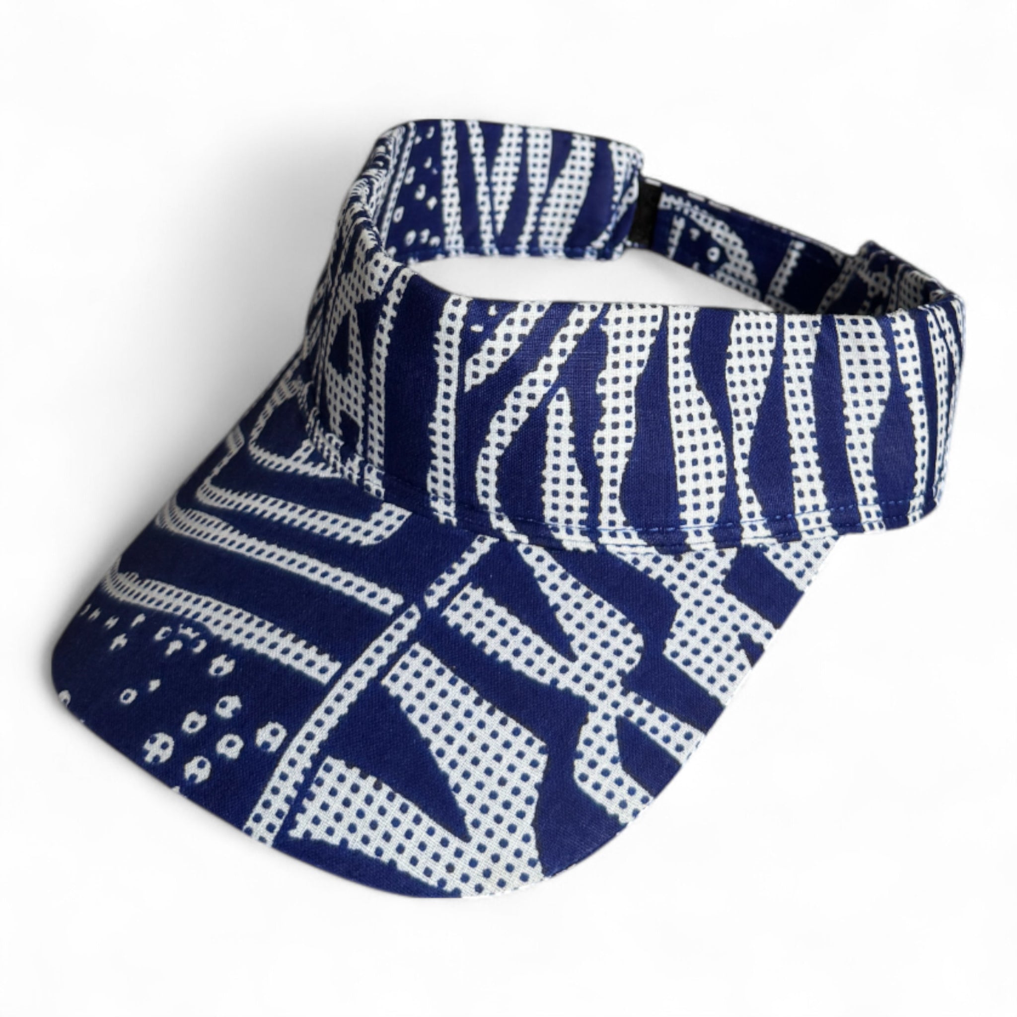 Afrikanischer Print Sonnenschutzkappen - Blue Ndop Kamerun