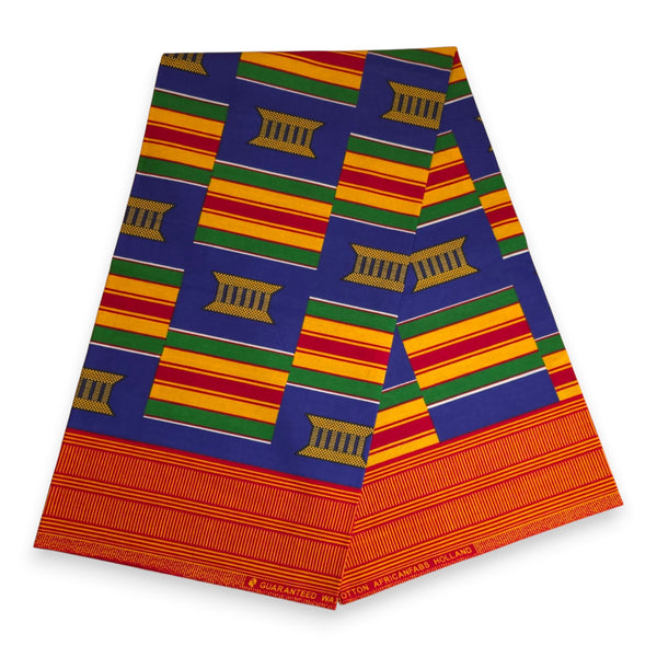 Afrikanischer Print Sonnenschutzkappen - Blau Mehrfarbig Kente Pride