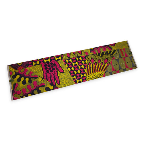VLISCO Stoff Hollandais Afrikanischer Wax print - Rosa Limette High-Life VL04111.023