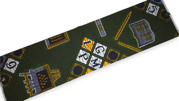 VLISCO Stoff Hollandais Afrikanischer Wax print - Grün ABC VL00017