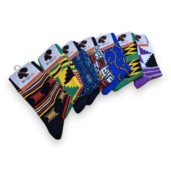 Afrikanische Socken / Afro-Socken / Kente-Socken - Blau