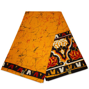 Afrikanischer Print Stoff - Gelb Kampala - 100% Baumwolle