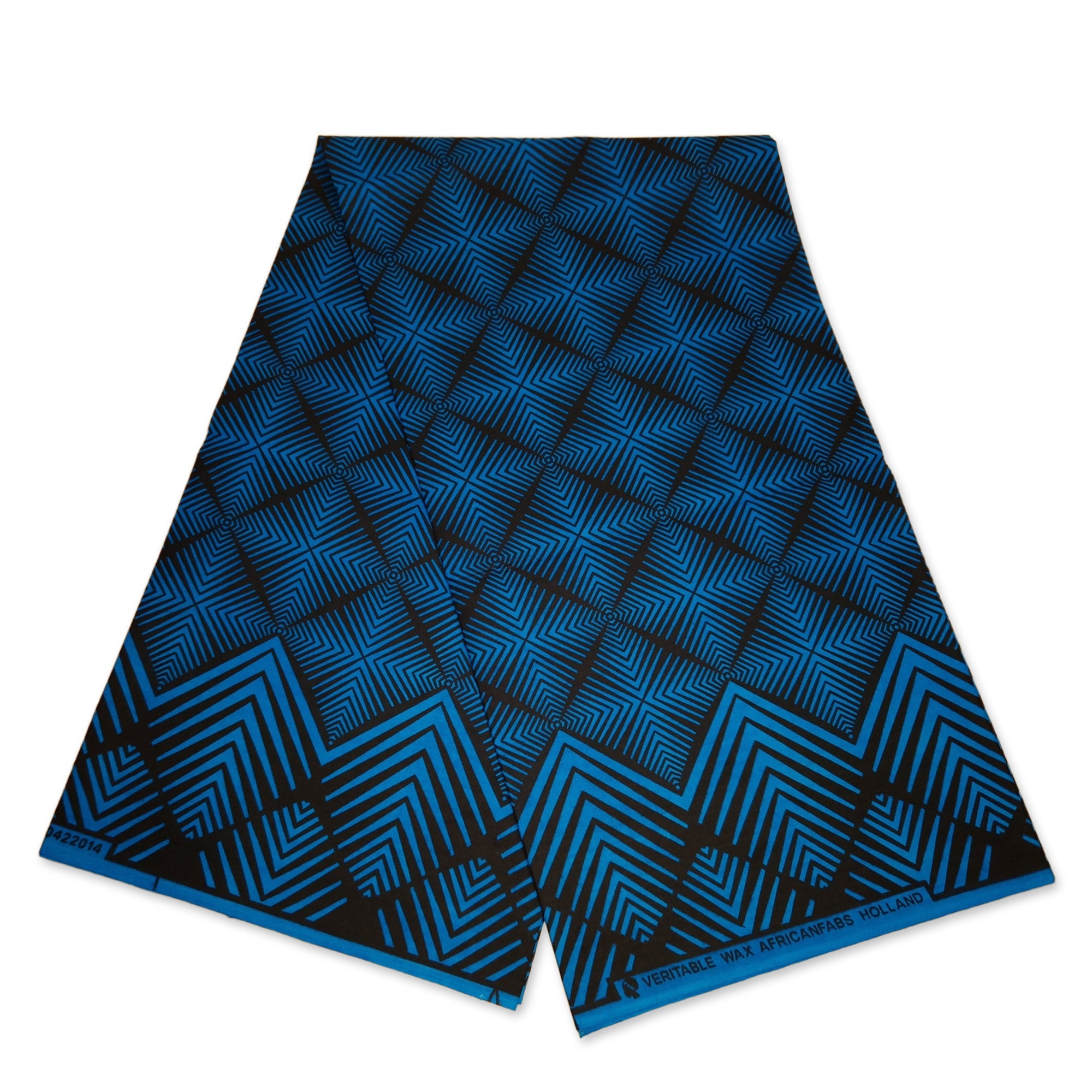 Afrikanischer Print Stoff - Blau Fade Effect - 100% Baumwolle