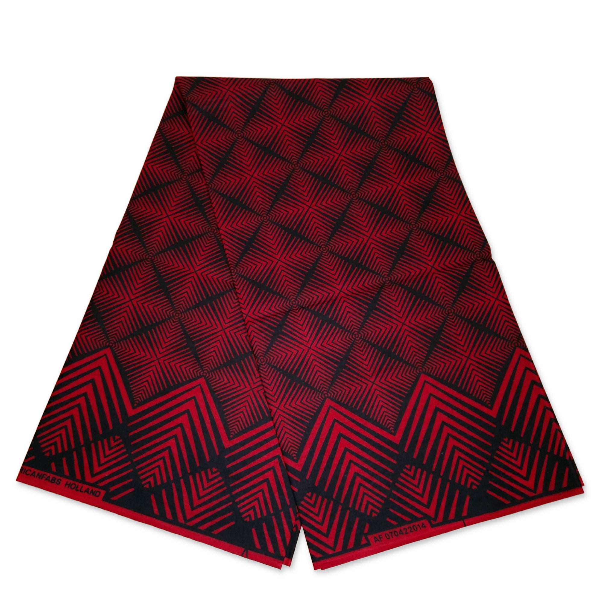 Afrikanischer Print Stoff - Rot fade effect - 100% Baumwolle