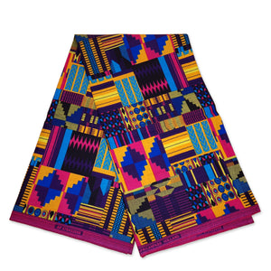 Afrikanischer Kente-Stoff Multicolor kente print AF-4034 - 100% Baumwolle
