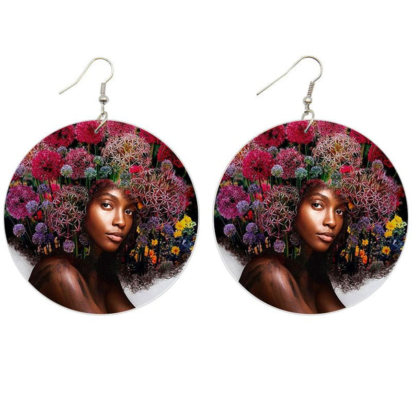 Afrika inspirierte Ohrringe | Afro Blumenmädchen