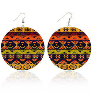Orange Ethnic art - Afrikanische Ohrringe