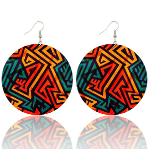 Tribal farbige shapes - Afrikanische Ohrringe