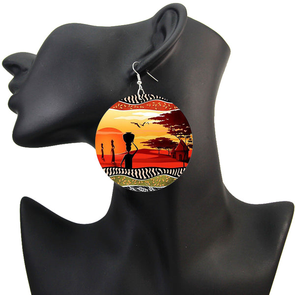 Afrikanischer Sonnenuntergang - Afrikanische Ohrringe