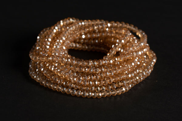 Waist Beads / Afrikanische Taillenkette - IVIE- Gold crystal (elastisch)