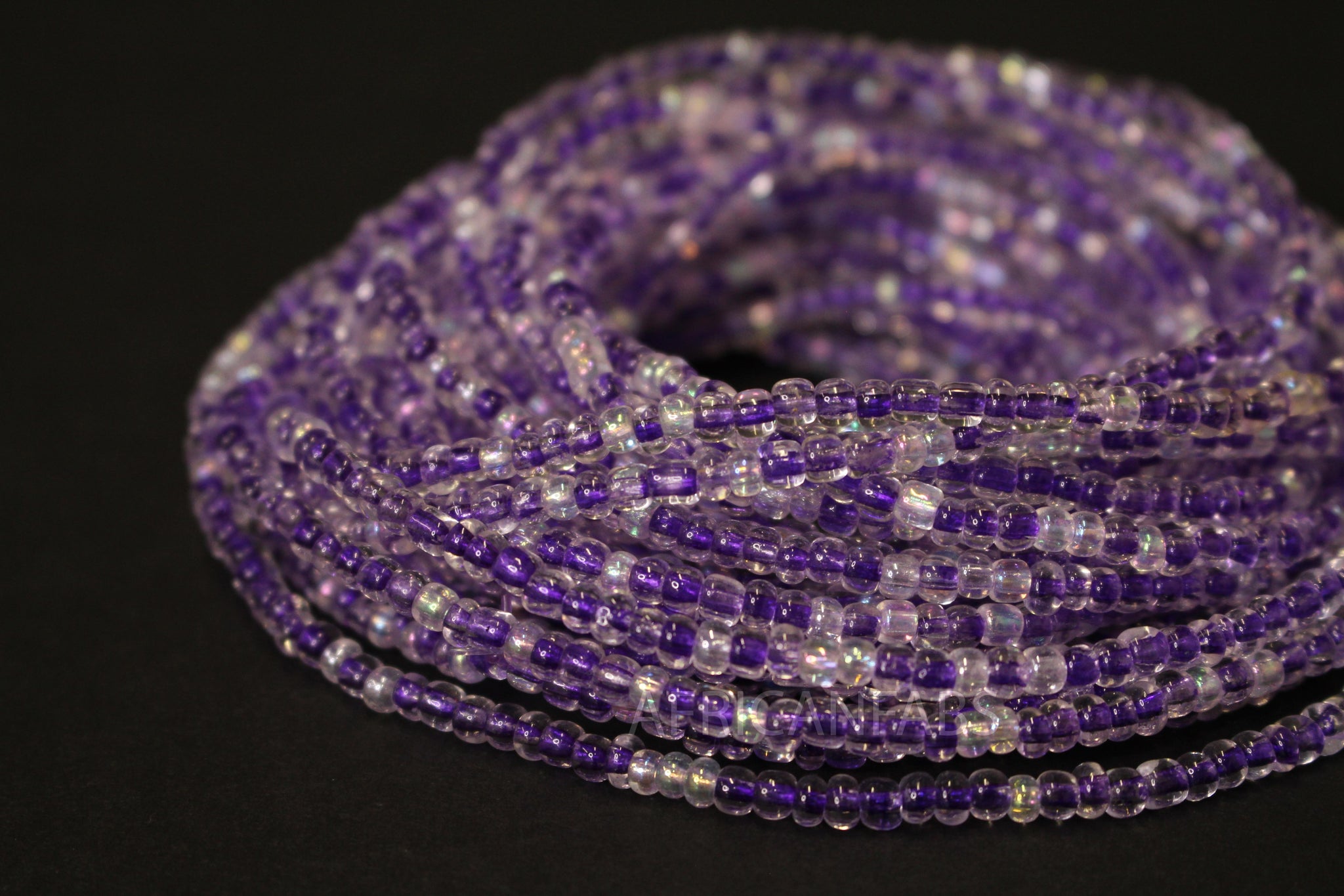 Waist Beads / Afrikanische Taillenkette - UYI - Lila (elastisch)
