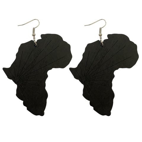 Afrikaans Kontinent Schwarz - Afrikanische Ohrringe