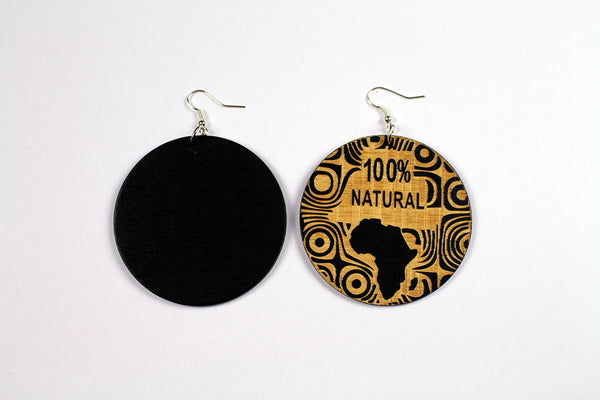 Afrika inspirierte Ohrringe | Holz & Black 100% natural