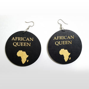 Afrikanisch Schwarz Holzohrringe | AFRICAN QUEEN