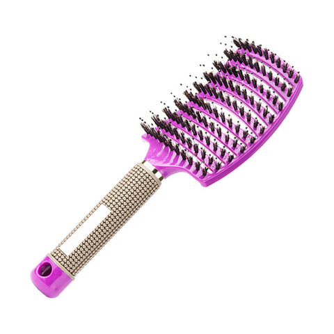 Afabs® Curved Detangler brush | Entwirrungsbürste | Kamm für glattes und lockiges Haar | Lila