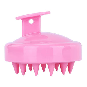 Kopfhautmassagegerät - Silikonhaarbürste - Kopfhautbürste - Massagebürste - Kopfmassagegerät - Rosa
