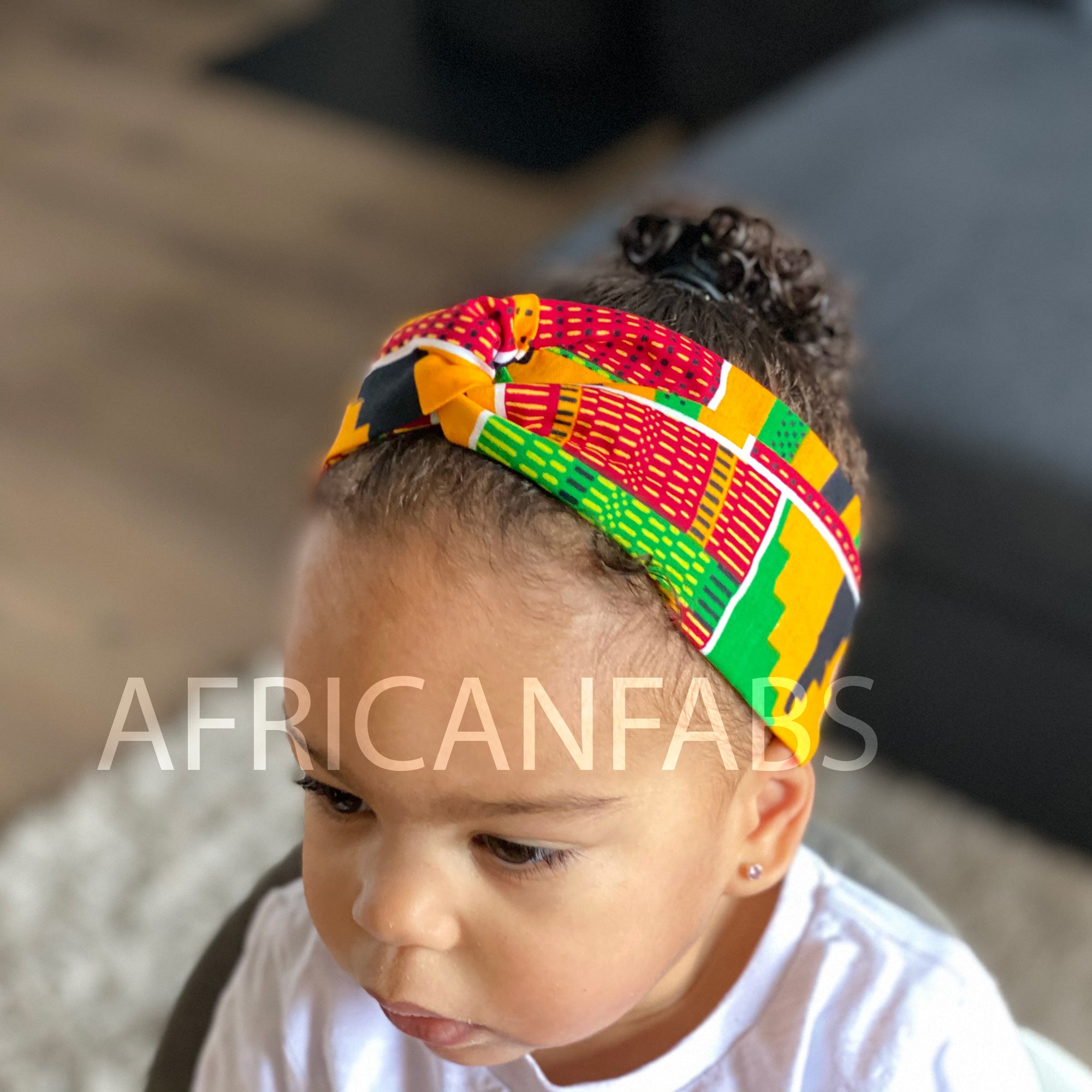 Haarband / Stirnband / Kopfband für Kinder in Afrikanischer Print - Kente
