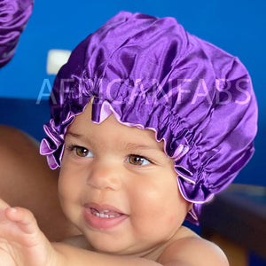 Lila Satin bonnet / Schlafhaube ( Größe für Kinder 3-7 Jahre alt ) / Kinder Hair Bonnet / Satin bonnet
