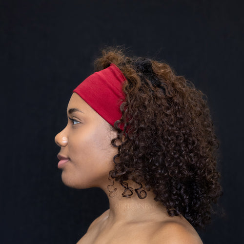 Rotes Haarband / Stirnband - Stretch-Gewebe - Yoga / Sport / Casual - Unisex Erwachsene