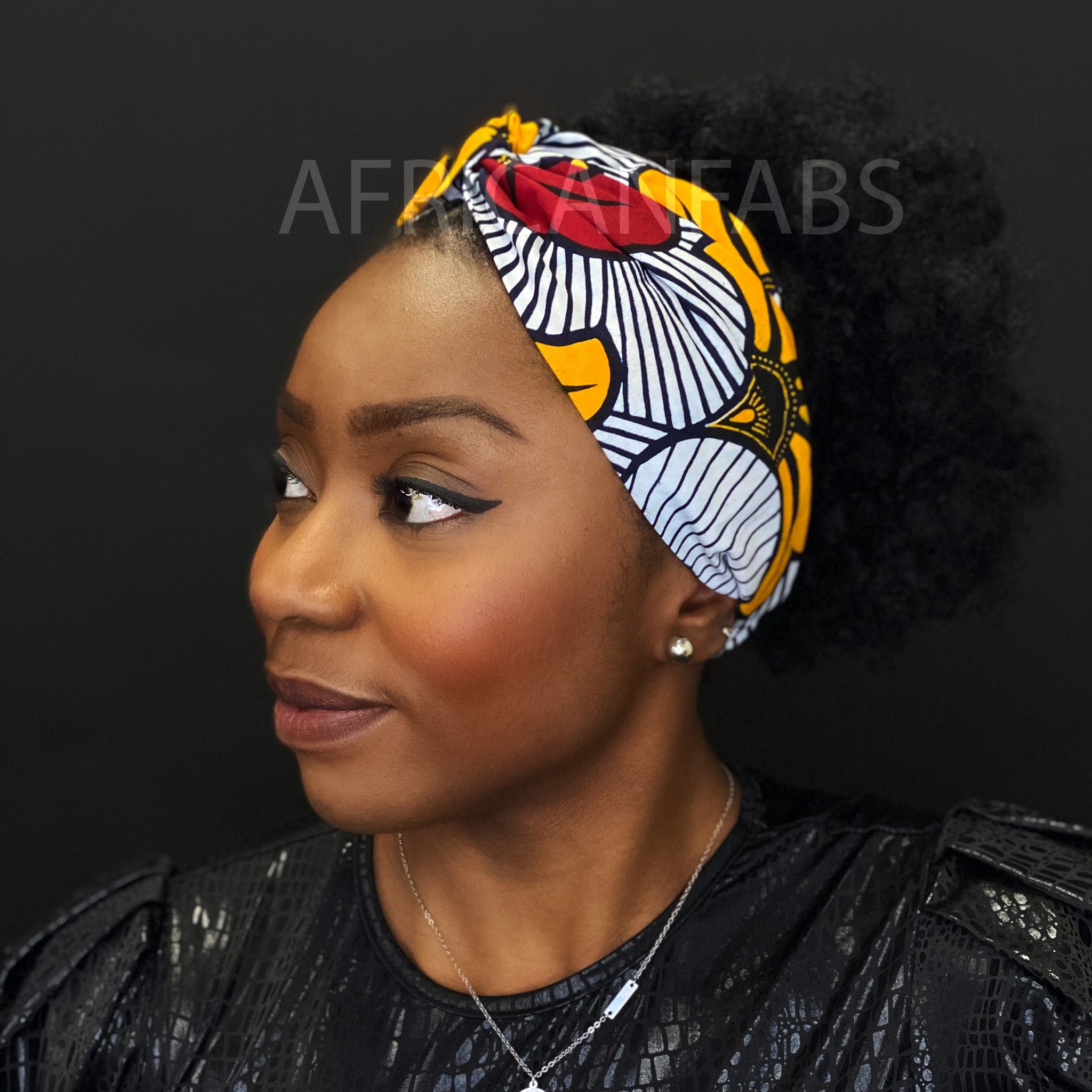 Haarband / Stirnband / Kopfband in Afrikanischer Print - Wedding flower VLISCO