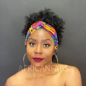 Haarband / Stirnband / Kopfband in Afrikanischer Print - Erwachsene - Multi color kente