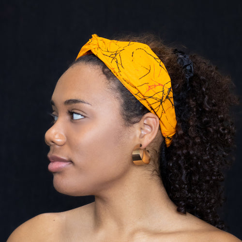 Haarband / Stirnband / Kopfband in Afrikanischer Print - Orange