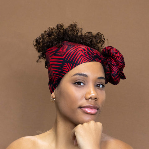 Afrikanisches Kopftuch / headwrap - Rot fade effect