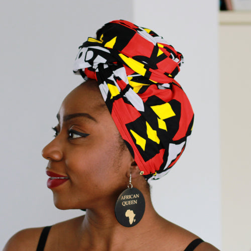 Afrikanisches Rote Samakaka Kopftuch - Angolese Samacaca Headwrap