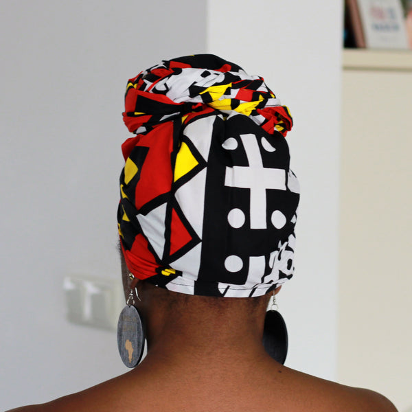 Afrikanisches Rote Samakaka Kopftuch - Angolese Samacaca Headwrap