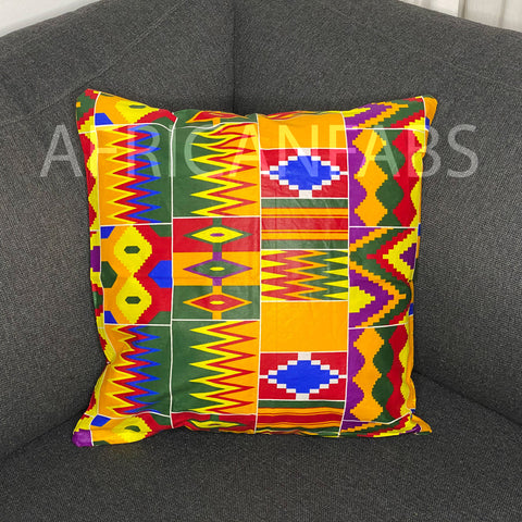 Afrikanisches Kissen | Kente Multicolour - Dekokissen 45x45 - 100% Baumwolle