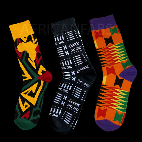 Afrikanische Socken / Afro-Socken - Satz mit 3 Paaren