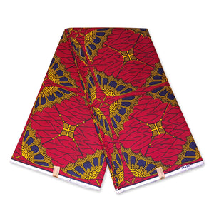 VLISCO Stoff Hollandais Afrikanischer Wax print - Rote Umbrella